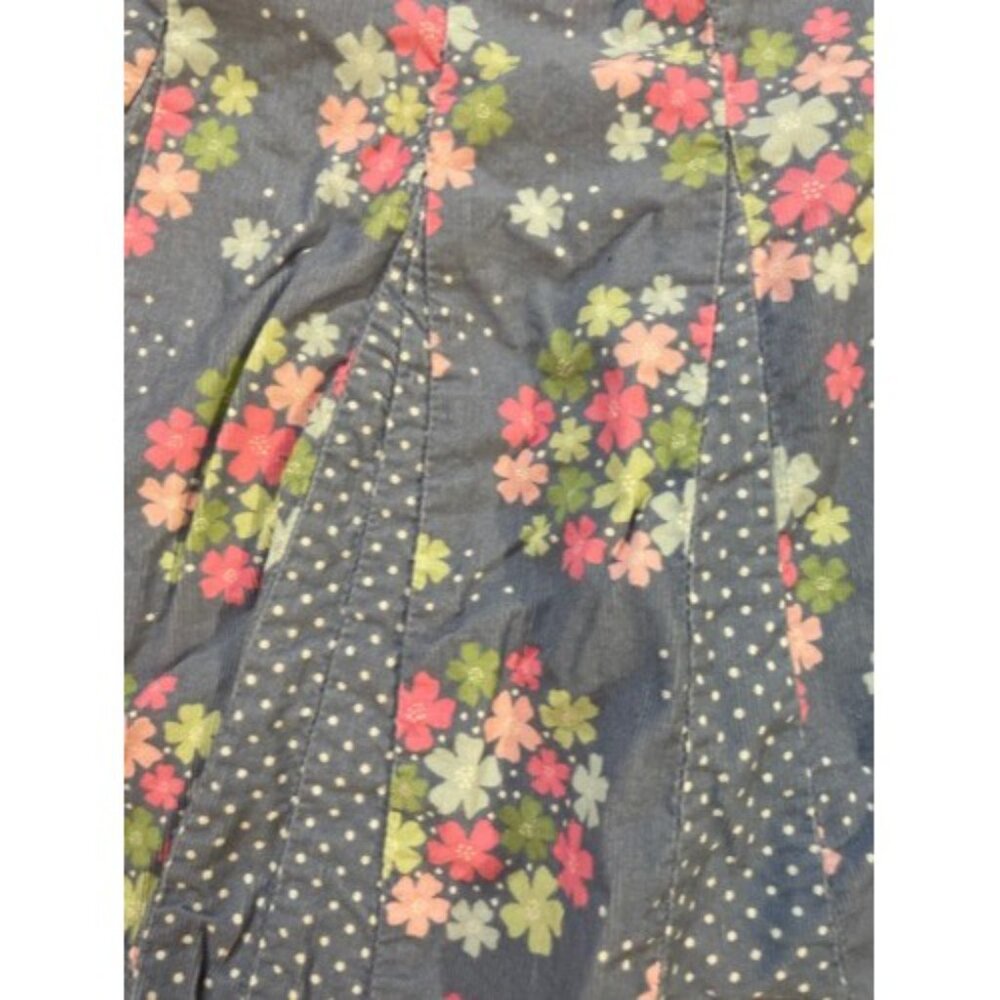 Gymboree Girls Floral Corduroy Skirt Size 10 Adjustable Cottagecore Playful Y2K - Picture 5 of 8